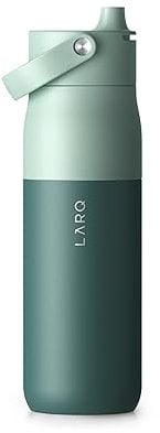 LARQ Bottle Swig Top 1 L - Bouteille à large goulot en acier inoxydable à isolation sous vide | Garde l’eau froide | Bouteille d’eau réutilisable pour le sport et les voyages, Eucalyptus Green
