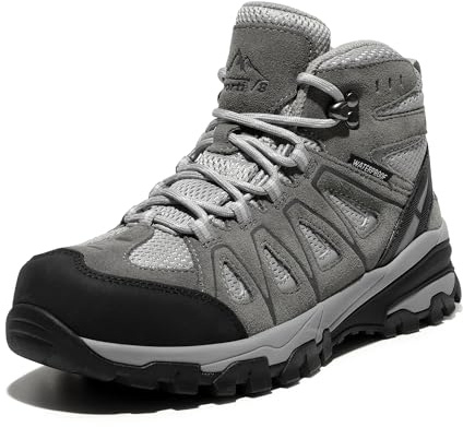 NORTIV 8 Scarpe da Trekking Impermeabili Donna | Sealed build keeps feet dry; rubber outsole boosts grip; lightweight build aids agility; EVA footbed adds cushioning.