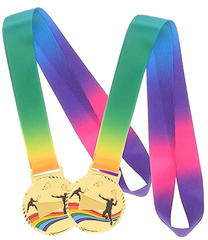 Amosfun 2st Wettbewerbsmedaille Wohnkultur Medaillen Als Belohnung Künstliche Medaillen Dekorative Auszeichnungsmedaillen Spiel Medaillen Belohnungspreis Metall Badminton Spielzeug Kind