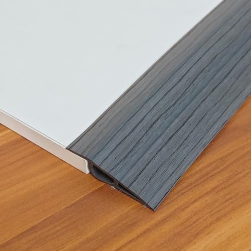 PVC Schwellenrampe,Selbstklebende,Boden Übergangsleiste,Schwelle Reduzierstück,Abschluss Übergangsprofil höhenausgleich,Abdeckleisten, Übergangsschiene,Teppichkantenleiste (C, 1meter × 1.5cm)