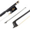 YIWENG 4/4 Violine Geigenbogen Kohlefaser Rundstab Ebenholz Frosch Schachtelhalm Haar gut ausbalanciert,Carbon Fiber Geigenbogen