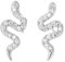 Fajewellery Damen Ohrringe 925 Silber - Zirkon Schlangen Ohrstecker