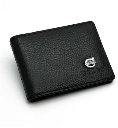 NBVGFGDF Herren Geldbörsen, für Volvo XC60 XC40 XC90 S90 S60L S80 V40 Herren Bifold Geldbörse Tragbare Kreditkarte Geldbörse Slim Wallet mit RFID Schutz