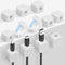 12 Pack Cord Organizer Holder, URAQT Magnetic Desk Cable Clip Management, Srong Adhesive Desk Cable Tidy Hide Phone Charging Cable Keeper, Magnetic Cable Organiser for Home Office Desk, White