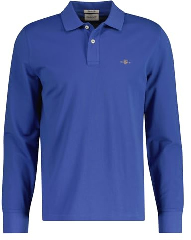 GANT REG Shield LS Pique Rugger, Rich Blue, M