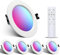 Großcat LED Einbaustrahler 230V RGBW Smart Spots Dimmbar APP Bluetooth Einbauspots warm und kaltweiß farbwechsel, 2700K-6000K, 4er Set 10W, Alu, Downlight für Badezimmer Wohnzimmer IP44