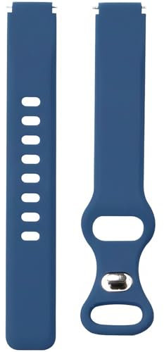 OUTPUTBT Silicone Bracelet 12mm Schnellverschlus Sport Bracelet Compatible avec Timex Easy Reader Swatch Lady Bracelet 12mm Compatible avec Skagen pour Enfants Fille Garçon Femmes Hommes BleuGris