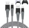 AHGEIIY PS5 Charger 6.6 Ft 2Pack, PS5 Controller Charger for PlayStation 5 Controller Nylon Braided USB A to USB C Cable Fast Charging for Xbox Series X Controller iPhone 16 15