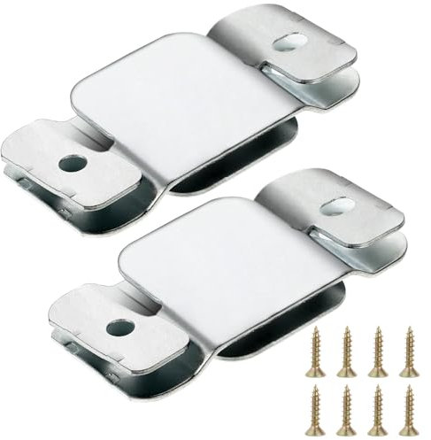 4 Stück Sofa Verbinder, Sektionale Couch-Verbinder, Ineinandergreifende Möbelverbinder mit Schrauben, Universal Edelstahl Sofaverbinder, Möbel Anschluss Verriegelung Couch Halterungen für Loveseat