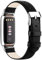 Vancle Leder Armband für Fitbit Luxe - Weiches Atmungsaktives Sportarmband für Damen und Herren (Schwarz)