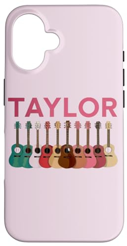 Taylor Personalized Name I Love Taylor Guitar Pink Case for iPhone 16