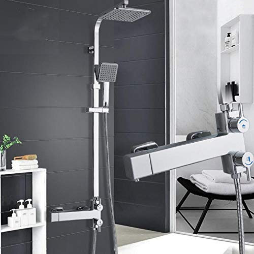 Badezimmer Thermostat Wasserhahn Chrom Regen Dusche Bad Wasserhahn Badewanne Dusche Mischbatterie Badezimmer Dusche Armaturen Dusche Set