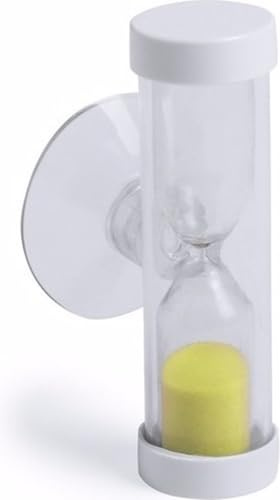 *** Sanduhr für Badezimmer/Zähneputzen – 2 Minuten – Gelb – Dusche – von Heble® ***