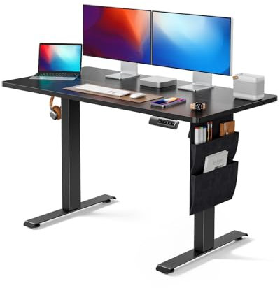 Marsail Elektrischer Stehpult, höhenverstellbar, mit Aufbewahrungstasche, Kopfhörerhaken und 4 Speicher-Voreinstellungen, ideal für Studium, Schreiben, Arbeit und Computernutzung, 121,9 x 61 cm