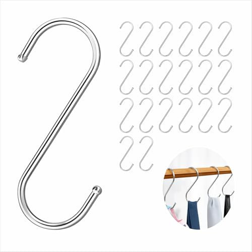 wilcractk Gancho Colgar S De Acero Inoxidable | Ganchos Resistentes A La Oxidación, Prácticos Y Versátiles | Paquete De 20 Unidades, Ideal Para Organizar Cocina, Oficina Y Hogar