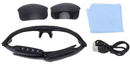 Smart Camera Glasses, HD Video Recording Glasses for Action Sports, 1080P Outdoor Wearable Glass for Training Cycling Fishing Driving Hiking