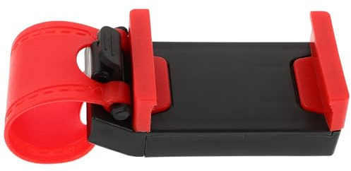 NOLITOY Red Car Steering Wheel Phone Holder with Rotation for Mobile Mount Easy Installation Compatible with Smartphones and All Vehicles