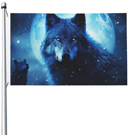 Willkommensflagge Wölfe Garten Flagge Rasenbanner Premium Für Bauernhaus Clubs 90X150 Cm