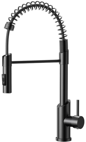Rubinetto Lavello Cucina,Miscelatore Cucina con 360° Bocca girevole, Rubinetto Cucina Con Due Tipi Di Getto D'acqua,Arco Alto Rubinetto Lavello Cucina con Molla a Spirale,Acciaio