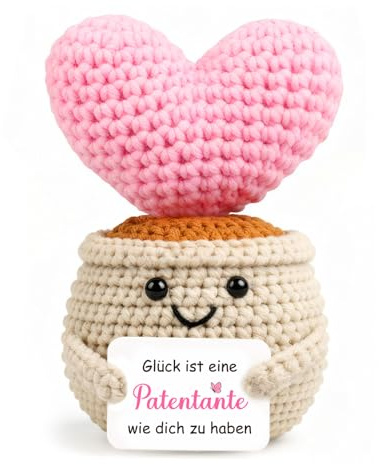 Giftota - Patentante Geschenk - Dankeschön Geschenk von Patenkind - Pocket Hug - Glücksbringer zur Taufe & Geburtstag - Geschenke für Frauen - Kleine Aufmerksamkeit & Deko