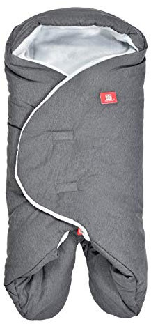 RED CASTLE, Couverture enveloppante bébé, Couverture hiver Bébé, Ultra Chaude, Déperlante, Coupe-vent, Respirant, Compatible Siège Auto/Pousette/Nacelle, Babynomade Protect, Gris Chiné, 0-6 Mois