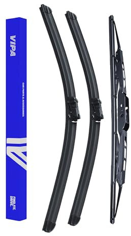 Vipa Car Parts Premium Wiper Blade Set | fits: FORD TRANSIT CUSTOM Van (Apr 2012 Onwards) | All-Weather Performance | Durable, Streak-Free Windshield Wipers | Easy Installation