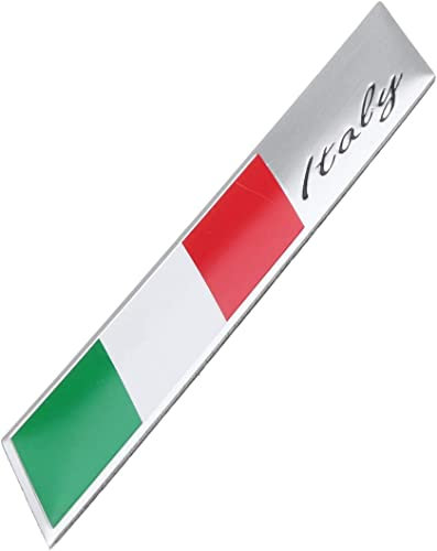 JenNiFer Adesivo per Decalcomania in Alluminio Adesivo Bandiera Nazionale Italia Parafango/Stemma Distintivo Stemma Adatto per Alfa Ro Meo Fiat