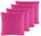 WOHNWOHL Waffelpiqué Kissenhülle • Kissenbezug • Sofakissen-Hülle • Dekokissen • 100% Baumwolle • Größe: 45 x 45 cm • Packungsgröße: 4er Pack • Farbe: Fuchsia
