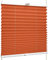 SchattenFreude Klemmfix-Plissee für Fenster | Mit Klemm-Haltern | Ohne Bohren | Orange, Breite: 140cm x Höhe: 150cm