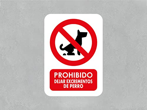 Oedim Lot de 5 panneaux interdits de laisser des excréments de chiens | Plusieurs matériaux | Durable et économique 21x29,70 cm