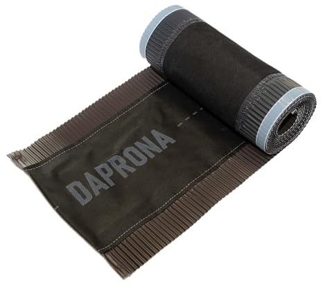 DAPRONA Firstband Alu - 150mm x 5m Braun (RAL 8017) Rollfirst für eine optimale Dachfirst Abdeckung, Super Butylkleber