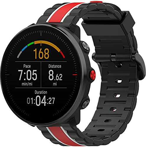Shieranlee 22mm Kompatibel für Polar grit x Armband，Silikon Uhrenarmbander für Vantage M/M2,Letsfit IW2/Popglory Armband/Blackview BV-X1/BV-SW01/UMIDIGI Uwatch 3S/AGPTEK Armband/COROS Armband