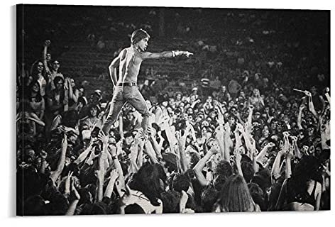 FANFF Iggy Pop Live-Poster, dekoratives Gemälde, Leinwand, Wandkunst, Wohnzimmer, Poster, Schlafzimmer, Gemälde, 40 x 60 cm