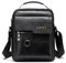 ANPTER Umhängetasche PU Leder Herren Schultertasche Herrentasche Shoulder Bag Seitentasche Crossbody Vintage Umhängetaschen Handytasche Messenger Bag Umhängen Tasche Man (Schwarz Schultertaschen)