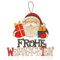 com-four® Hängedeko Weihnachten - Holz-Aufhänger Schriftzug mit Santa Claus - Türschild FROHE WEIHNACHTEN aus Holz - Hänger für Türen, Wände, Fenster (Santa mit Geschenken bunt)
