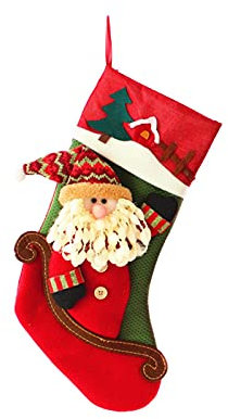 Hangarone 1PC Weihnachtsstrumpf Weihnachtsbaum Anhänger Weihnachten Kreative Puppe Nikolausstiefel Geschenkbeutel Nikolausstrumpf für zum Befüllen und Aufhängen