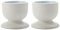 WESTCRAFT Tint Eierbecher aus Porzellan, außen weiß, innen mit einem Farbhighlight, Zeitlose Tafelwelten Maxwell & Williams (2er-Set-Hellblau), 5 cm