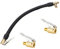 YUEMING Prolunga Valvola Pneumatici Adattatore Compressore Gonfiaggio Valvola Bici Gonfiatore Pompa Tubo 40 cm Tubo in Gomma con 2 Valvola del Pneumatico Connettore per Moto Bicicletta Auto