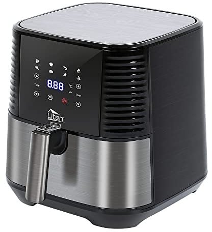 Air Fryer, Uten 5.5L Oil Free Air Fryers Oven for Home Use, LED Screen with Digital Display, Timer and Fully Adjustable Temperature Control for Healthy Oil Free & Low Fat, with Recipe, 1700W