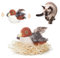 Potaroma Cat Toys Rechargeable Flapping Bird Sparrow, Lifelike Chirp, Touch Activated, Interactive Kitten Exercise for All Breeds with Catnip, 10 cm