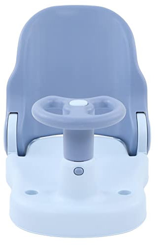 Vasca da Bagno Sedia da Bagno per Bambini, Trattamento Superficiale Fine Regolabile Antiscivolo Sedile per Bagnetto Seduta Stabile con Maniglia per Doccia (Blu)