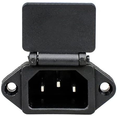CABLEPELADO - Conector de Alimentación | Enchufe Conexión Segura, Duradera y Rápida | Adaptador Instalación para Equipos Electrónicos y Electrodomésticos | (IEC 320 C14 Macho)