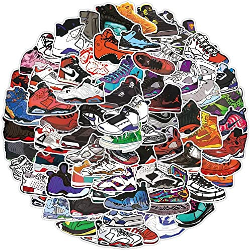 Yangsiw 50 Stück Basketball-Aufkleber, mehrfarbig, Cartoon-Vinyl-PVC-Aufkleber, wasserabweisend, zum Dekorieren von Laptops, Autos, Skateboards usw.