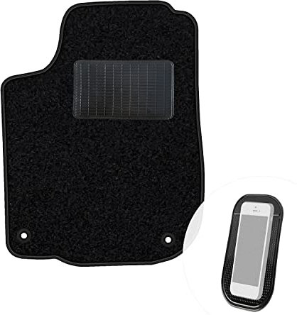 moto-MOLTICO Fahrer Fußmatte Auto Velours Fahrerseite Autoteppiche Schwarz Fahrermatte 1-teilig passend für Skoda Octavia I 1996-2010