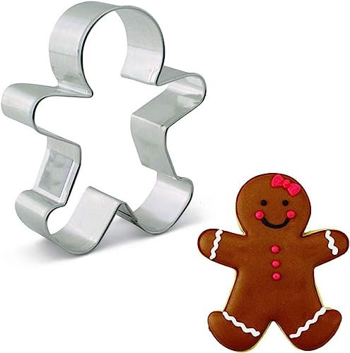 Gingerbread Man, Sweet Cookie Crumbs Cookie Cutter,Biscuit Mold for DIY Chirstmas Day Holiday Party Decorations - Stainless Steel