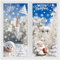 VEYLIN Xmas Window Clings Decoration, Christmas Window Stickers Static Snow Flakes Stickers Fancy Merry Christmas Window Decals for Christmas Window Display (8 Sheets)