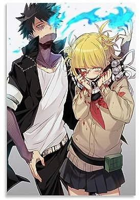 Himiko Toga Dabi Anime-Leinwand-Poster, dekoratives Gemälde, Leinwand-Wandposter und Kunstdruck, modernes Familienschlafzimmer-Dekor-Poster, 20 x 30 cm