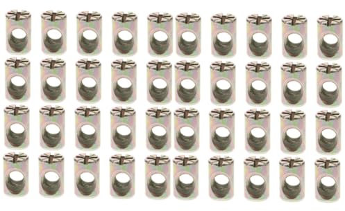 Gatuida Nuss 40 Stk Laufmutter möbel reparatur möbelverbinder spanngurten befestigungsgurt schraubfitting Schrankverbinder befestigungshaken Krippe Stift Hammer Hardware- Zinklegierung