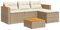 vidaXL Salon de Jardin avec Coussins 3 pcs, Canapés de Patio, Ensemble de Meubles, Mobilier de Terrasse Extérieur, Beige Résine Tressée