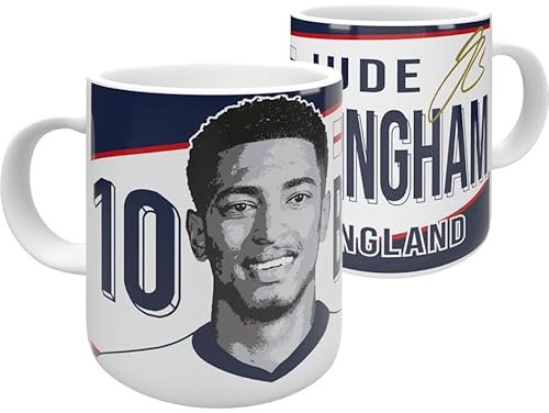 Partisan Mug Angleterre 325 ml - Choisissez entre Bellingham, Kane, Foden, Saka ou Rice (Bellingham)